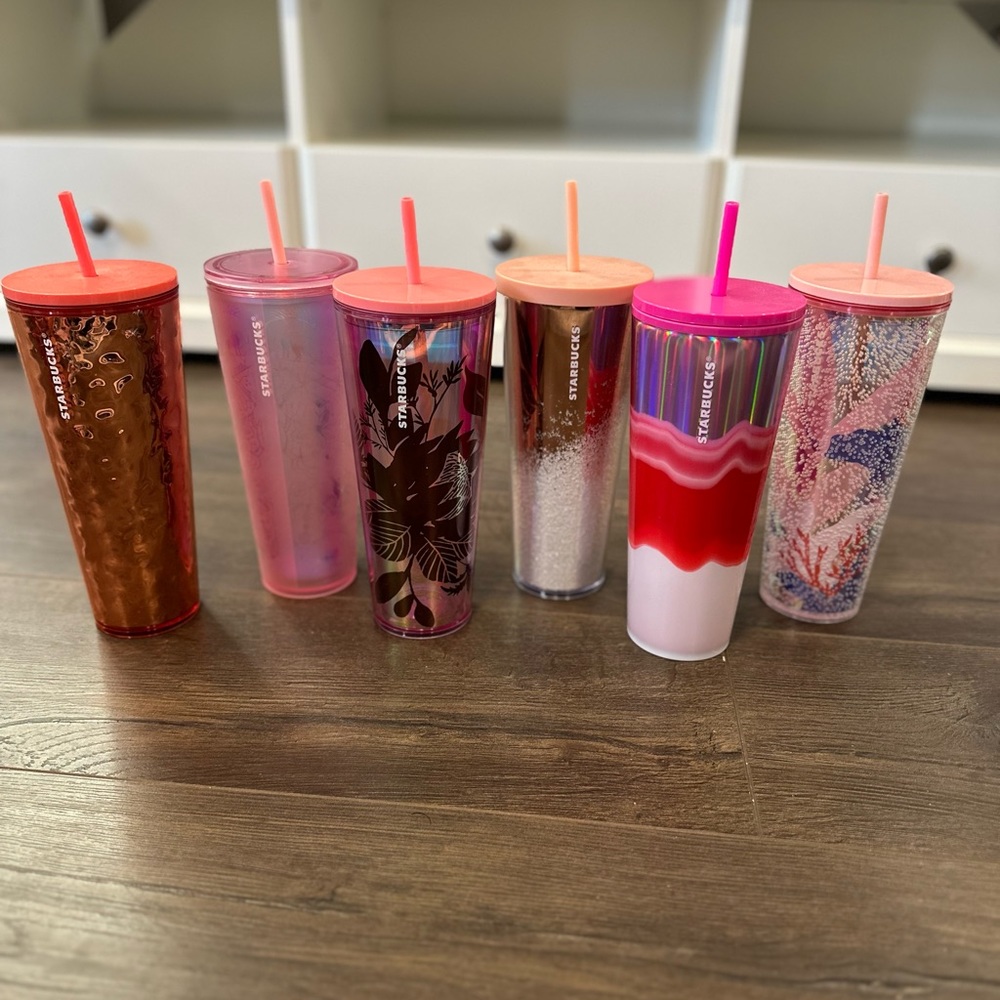 Lot of 6 Starbucks 24 oz Tumblers